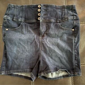 Torrid Feel The Fit Stretch Denim Women's-4 Button High Rise 3" Shorts-Size 10